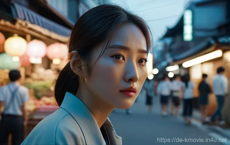 OTT 서비스별 한국 영화 리스트 - **Prompt for a social-critical drama scene:**
    "A photorealistic, wide-angle shot of a young, obs...