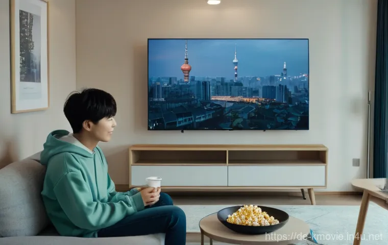 한국 영화 관람권 할인 정보 - **Cozy K-Drama Night at Home:**
    A young adult, approximately in their early 20s, with short, nea...