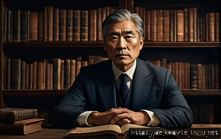 최민식과 류승룡의 연기 비교 - A highly detailed cinematic portrait of a mature East Asian male actor embodying intense emotional d...