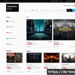 SEO 최적화 영화 키워드 활용법 - A modern German cinema website homepage design showcasing a clean, mobile-optimized layout with fast...