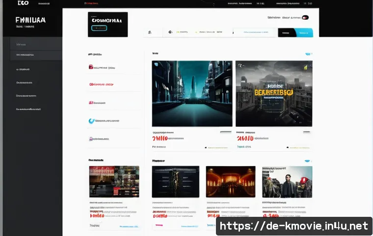 SEO 최적화 영화 키워드 활용법 - A modern German cinema website homepage design showcasing a clean, mobile-optimized layout with fast...