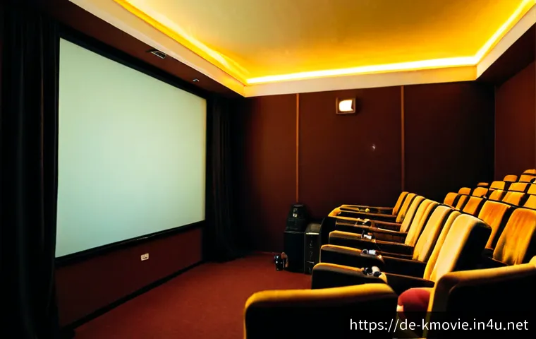 한국 독립 영화 추천 리스트 - Photorealistic evening scene inside a cozy independent cinema in Berlin, diverse adult audience seat...